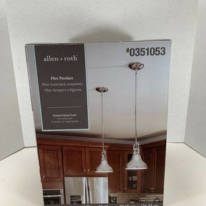 allen + roth polished nickel transitional dome mini pendant light